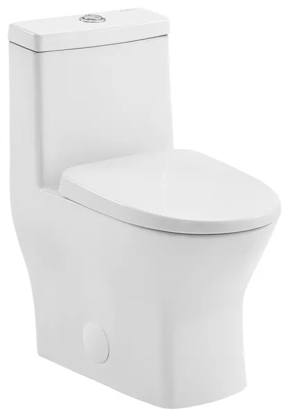 Sublime II Compact One-Piece Toilet, Dual Flush 0.8/1.28 GPF, Glossy White
