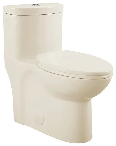 Sublime One-Piece Elongated Dual-Flush Toilet in Bisque 1.1/1.6 gpf