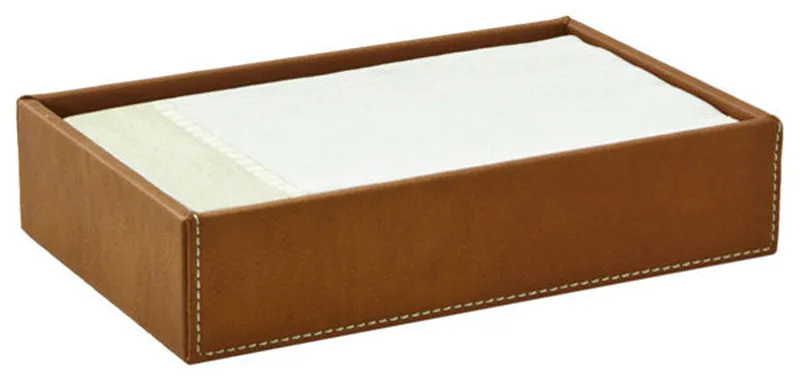 Suede Bath Accessory Set British Tan, Guest Towel Tray