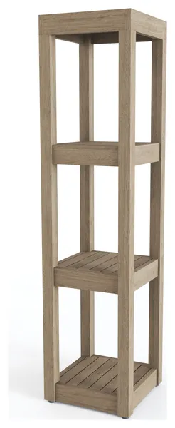 Sula-Mist Four-Tier Square Teak Bath Stand