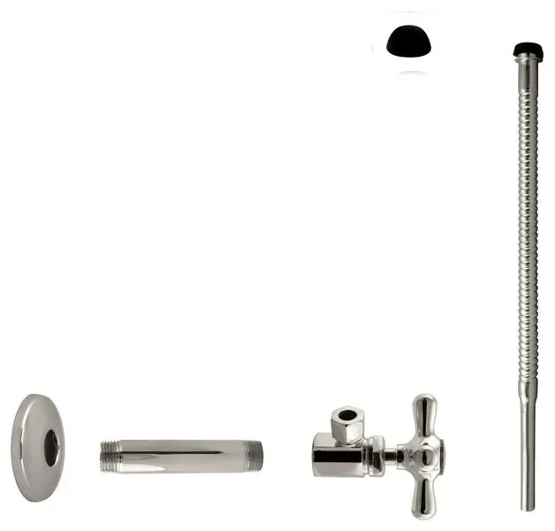 Supply Kit - 1/2" Ips X 3/8" Od X 12" Corrugated In Satin Nickel