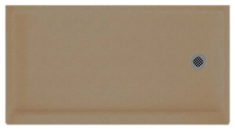 Swan 60x32x4 Solid Surface Shower Base, Right Drain, Barley