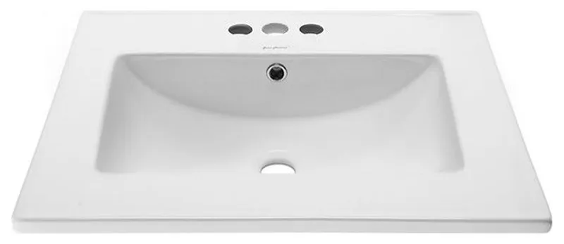Swiss Madison Ceramic Vanity Top 24 With Three Faucet Holes
