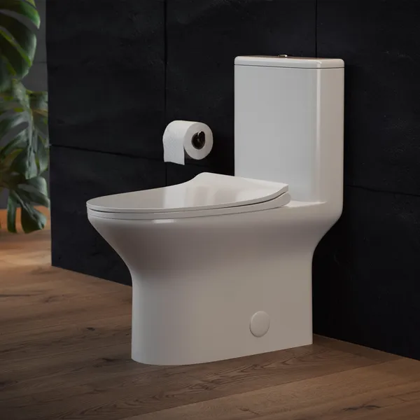 Swiss Madison SM-1T129 Cascade 1.28 GPF Dual Flush Floor Mounted - Glossy White