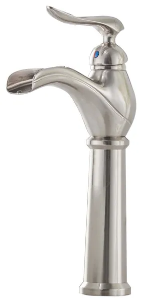 Tall Body Single Handle Vessel Bathroom Sink Faucet, Brushed Nickel