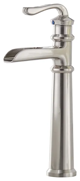 Tall Body Single Handle Vessel Bathroom Sink Faucet, Brushed Nickel