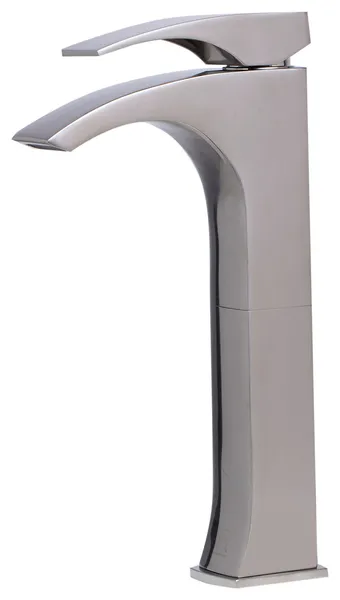Tall Brushed Nickel Single Lever Bathroom Faucet