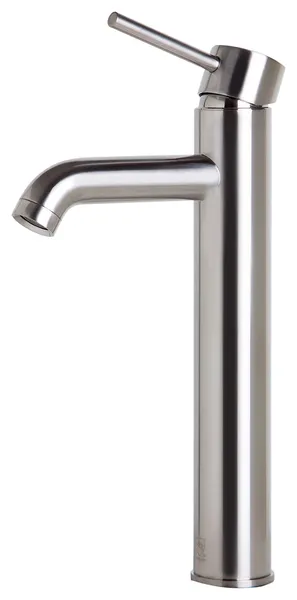Tall Brushed Nickel Single Lever Bathroom Faucet