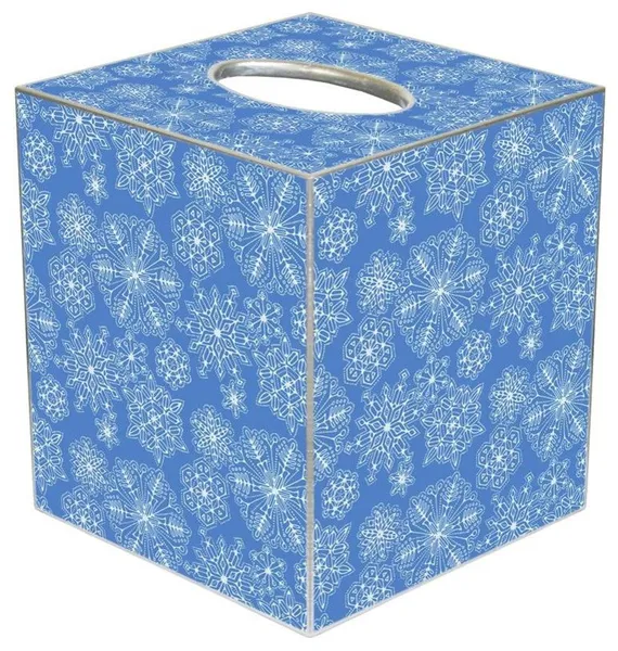 TB1142 - Blue Snowflake Tissue Box Cover