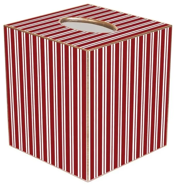 TB1179 - Red Stripe Tissue Box Cover
