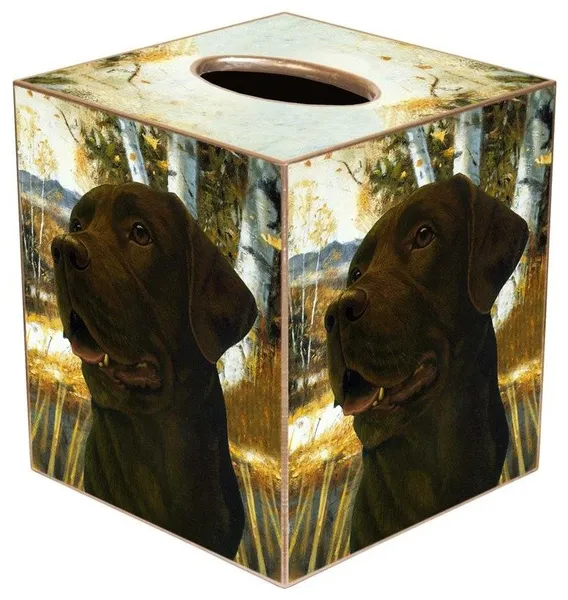 TB145 - Chocolate Lab Tissue Box Cover