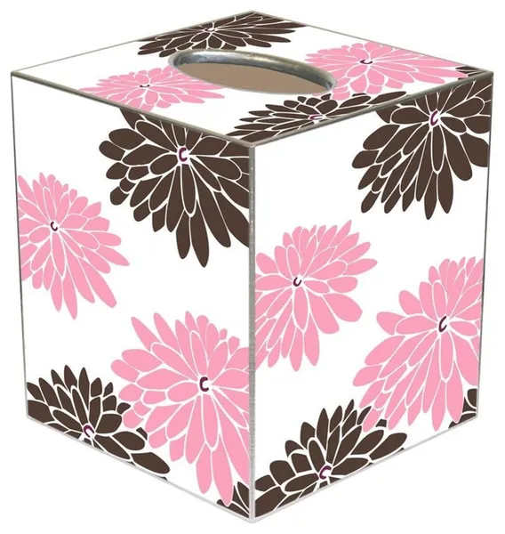 TB1561-Mod Mum Pink and Brown Tissue Box Cover