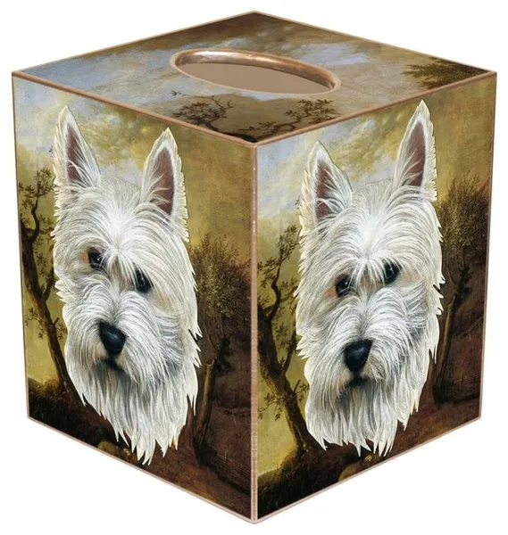 TB174-Westie Tissue Box Cover