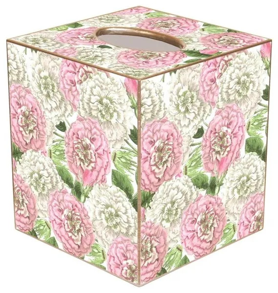 TB1780 - Heirloom Roses Pink & White Tissue Box Cover