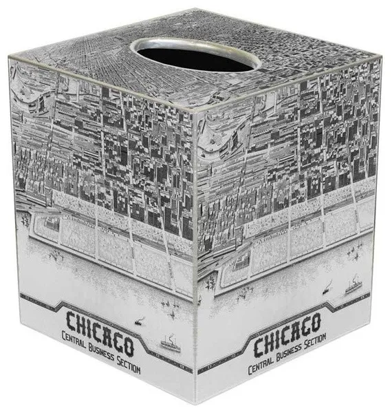 TB2478 - Chicago Map Tissue Box Cover