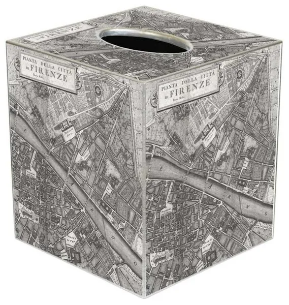 TB2636 - Firenze Map Tissue Box Cover