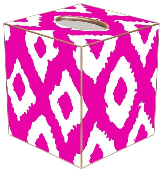 TB2824- Ikat Grande Fuchsia Tissue Box Cover