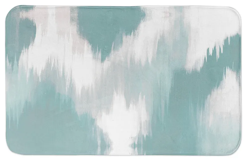Teal Splotches 21x34 Bath Mat