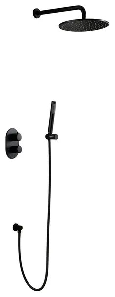 Thermostatic Rain Shower System with Hand Shower-Includes Rough-in Valve