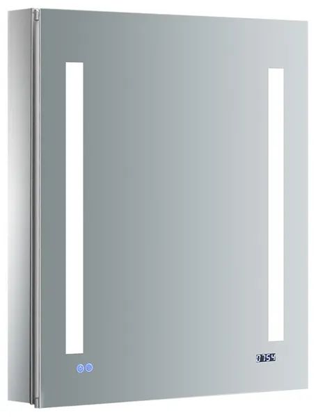 Tiempo 24" Wide x 30" Tall Bathroom Medicine Cabinet w/ LED Lighting & Defogger