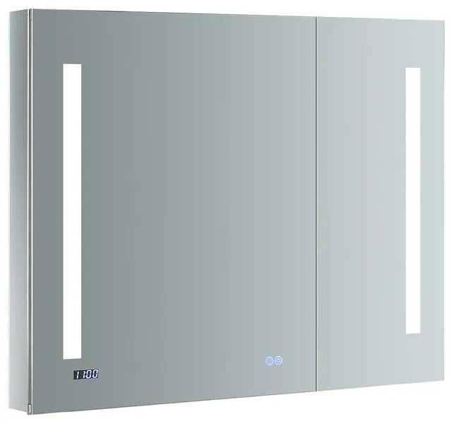 Tiempo 36" Wide x 30" Tall Bathroom Medicine Cabinet w/ LED Lighting & Defogger