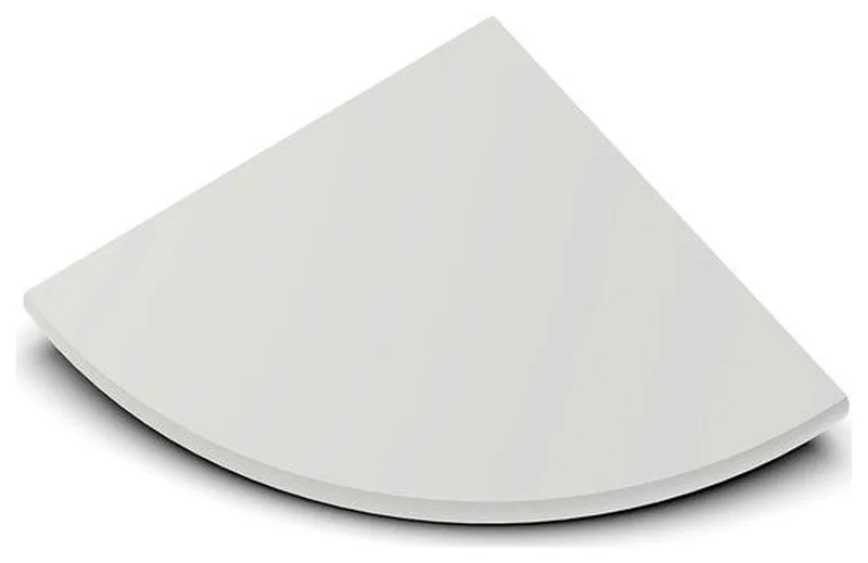 TileWare Boundless 6" Corner Shelf Dove Grey Shower Bathroom, No Hook