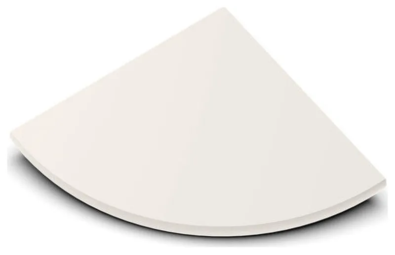 TileWare Boundless 6 inch Corner Shelf Bone Shower Bathroom, No Hook