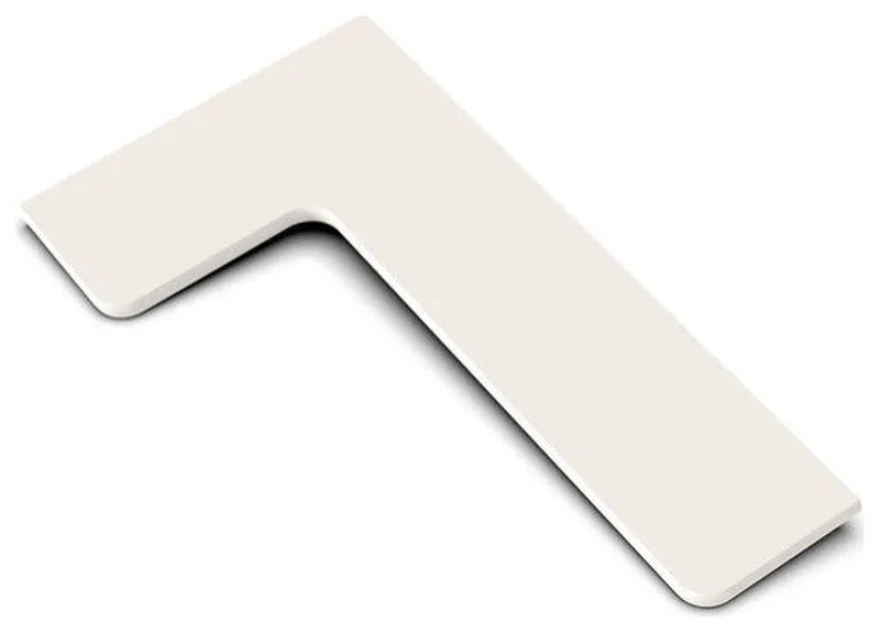 TileWare Boundless L-Shaped Corner Shelf Bone Shower Bathroom, No Hook