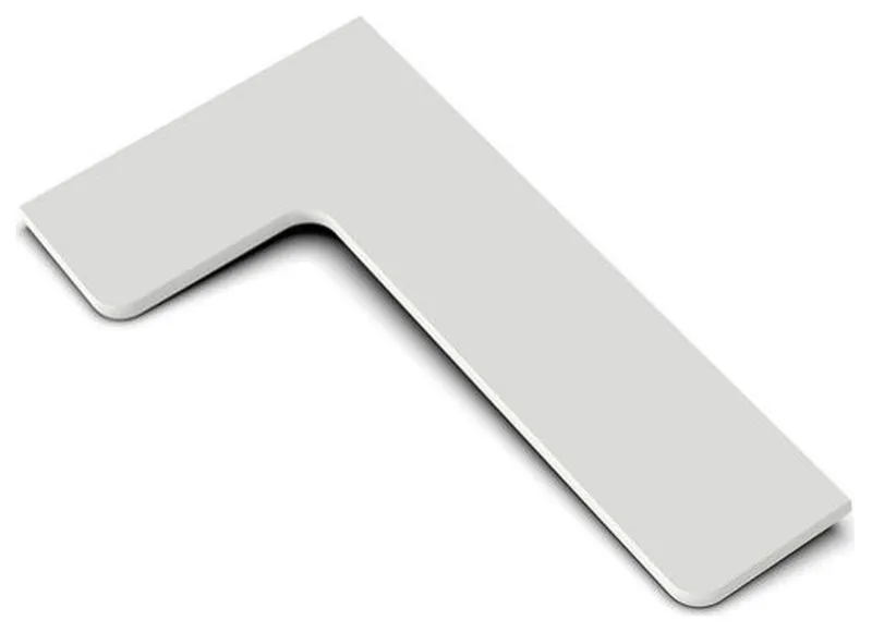 TileWare Boundless L-Shaped Corner Shelf Dove Grey Shower Bathroom, No Hook