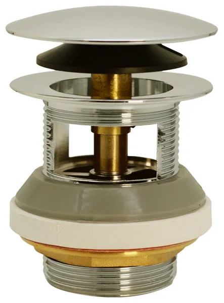 Tip Toe Integrated Overflow Bath Drain In Polished Nickel, Polished Nickel