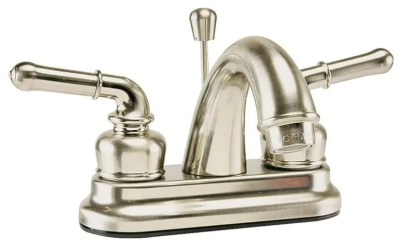 Toolbasix PF4233 Two Handle Lavatory Faucet, Non-metallic, Chrome