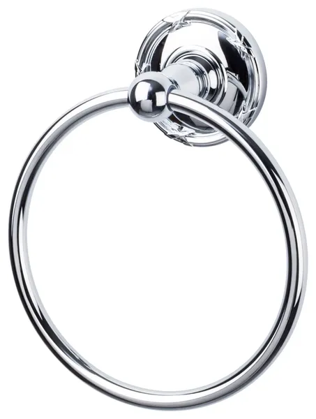 Top Knobs ED5E Edwardian Bath Towel Ring Ribbon Backplate - Polished Chrome