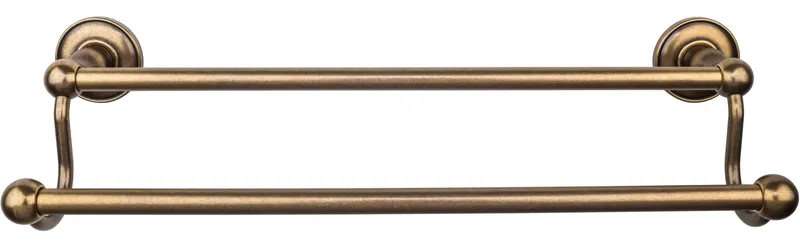 Top Knobs ED7D Edwardian Bath 18 Inch Double Towel Bar Plain - German Bronze