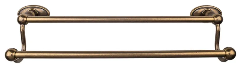 Top Knobs ED9C Edwardian Bath 24 Inch Double Towel Bar Oval - German Bronze