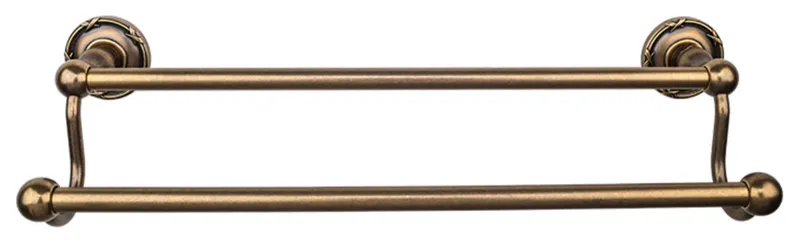 Top Knobs ED9E Edwardian Bath 24 Inch Double Towel Bar Ribbon - German Bronze