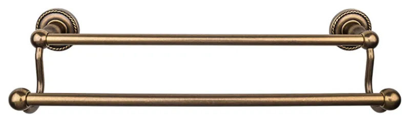 Top Knobs ED9F Edwardian Bath 24 Inch Double Towel Bar Rope - German Bronze