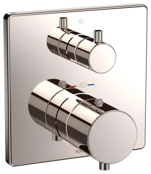 TOTO 5 1/8" Thermostatic Mixing Valve with Two-Way Diverter Square Shower Trim