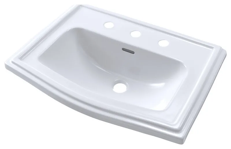 Toto Clayton Rectang Drop-In Bathrrom Sink for 8" C Faucets Colonial White