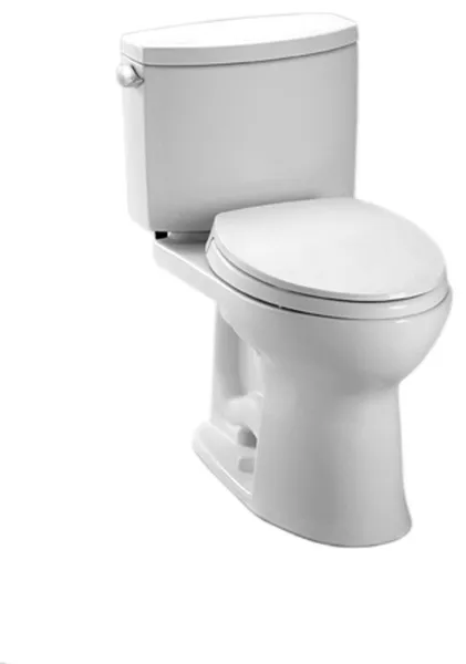 Toto Drake II Elongated 1.28 GPF Univ. Height Toilet, Cotton White