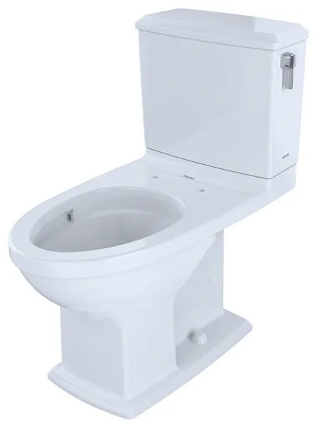 Toto Elongated 1.28/0.9 GPF Toilet, CeFiONtect, Right Lever, Colonial White