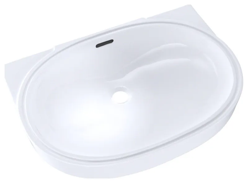 Toto Oval 19-11/16"x13-3/4" Undermount Bathroom Sink With CeFiONtect White