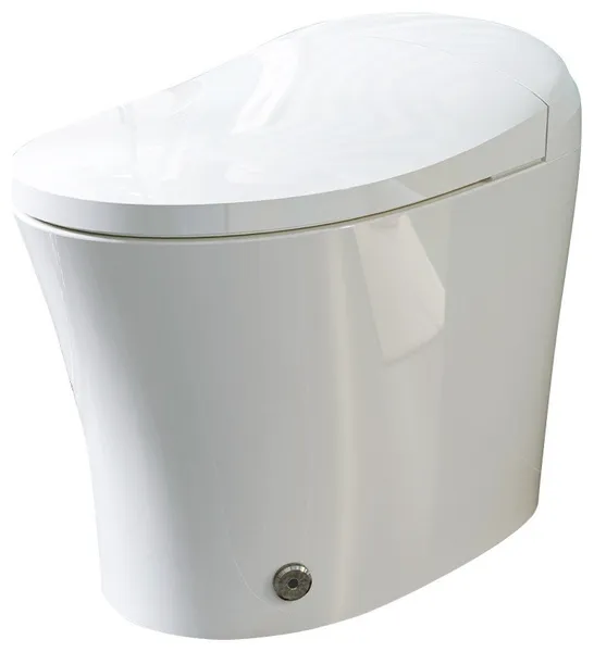 Touchless Smart Toilet Auto Flush Bidet System, Warm Seat and Remote Control