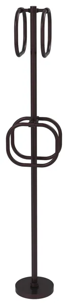 Towel Stand with 4 Integrated Towel Rings, Antique Bronze