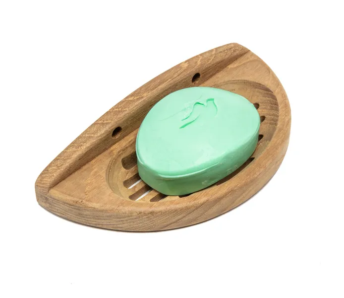 Traditional Solid Teak Wall Mount Oval Soap Dish