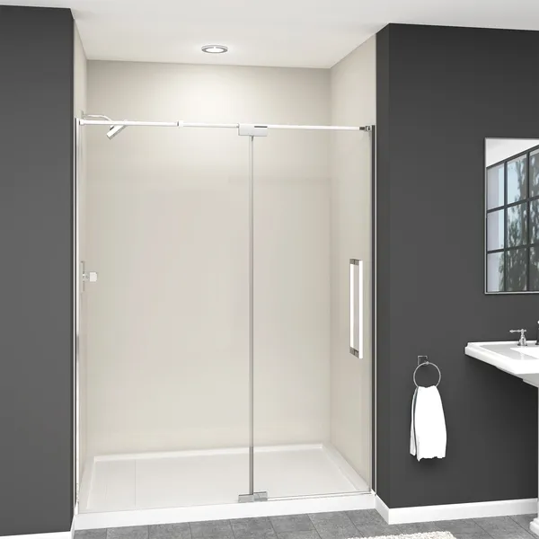 Transolid Irene 60"W x76"H Pivot Shower Door in Polished Chrome with Clear Glass