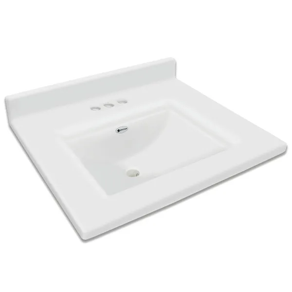 Transolid Savannah 31"x22" Single Bowl Vanity Top, Solid White
