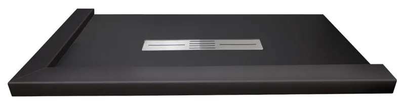 Transolid Trimslate 48x36 Shower Base Double Threshold Center Drain,Black