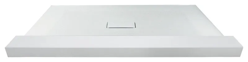 Transolid Trimslate 60x40 Shower Base Single Threshold Center Drain,White