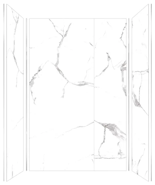 Transolid TWK603696-H Titan 96"H x 60"W x 36"D Matte Honed Shower - White
