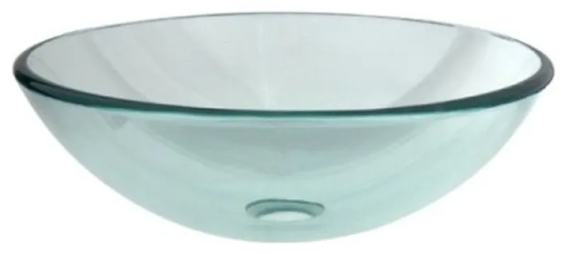 Transparent Crystal Glass Vessel Bathroom Sink without Overflow Hole EVSPCC1